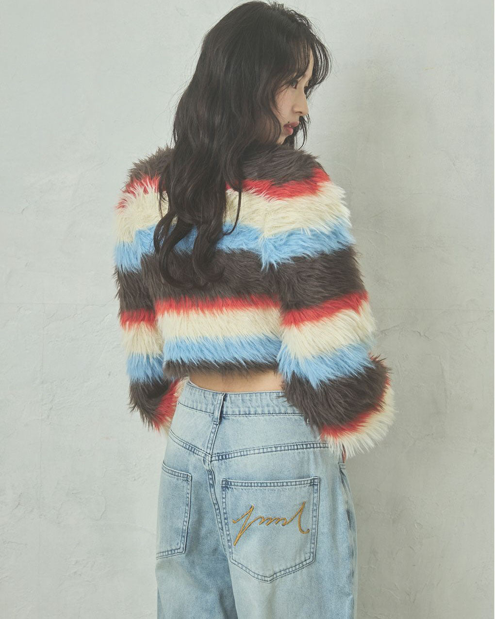 Shaggy knit cardigan