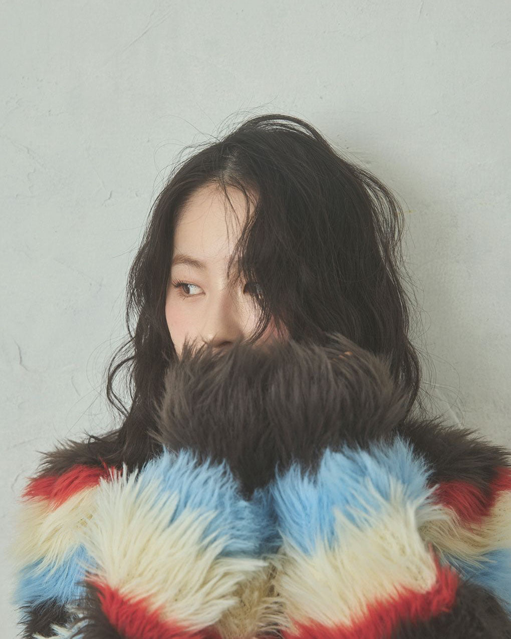 Shaggy knit cardigan