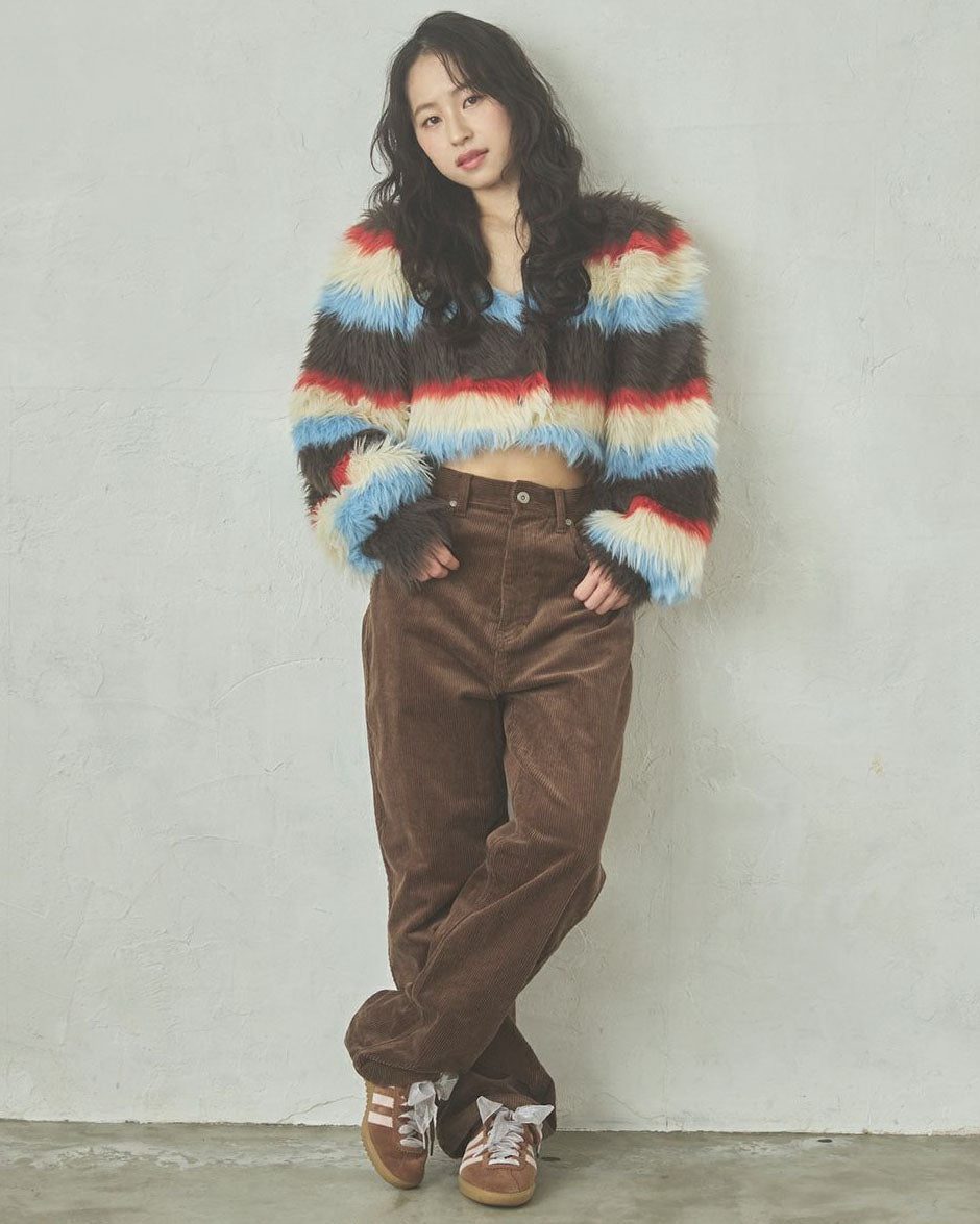 Shaggy knit cardigan