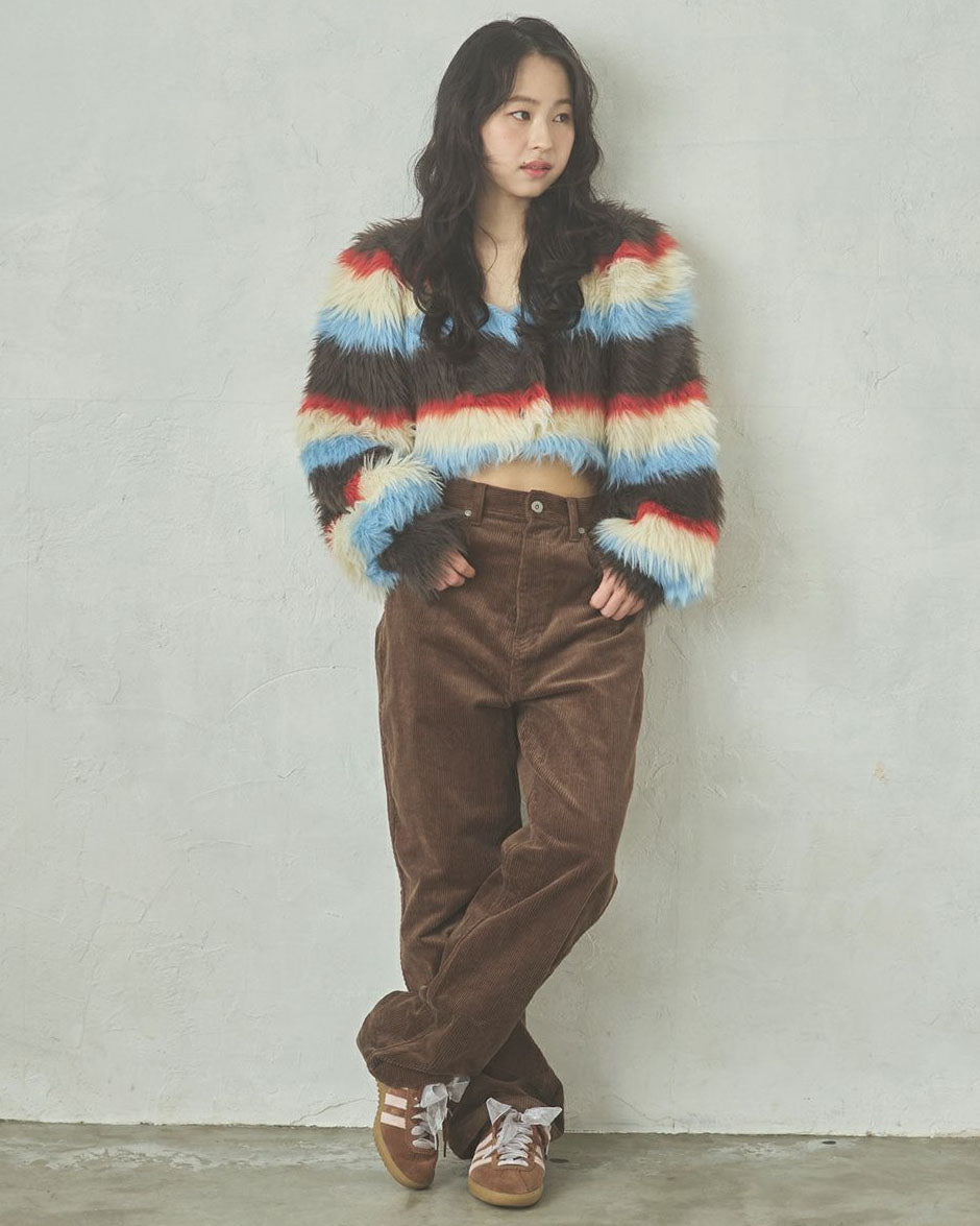 Shaggy knit cardigan