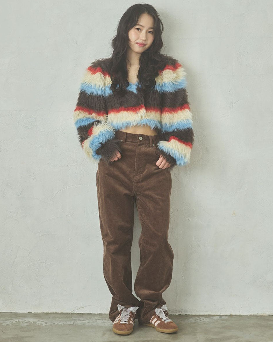 Shaggy knit cardigan