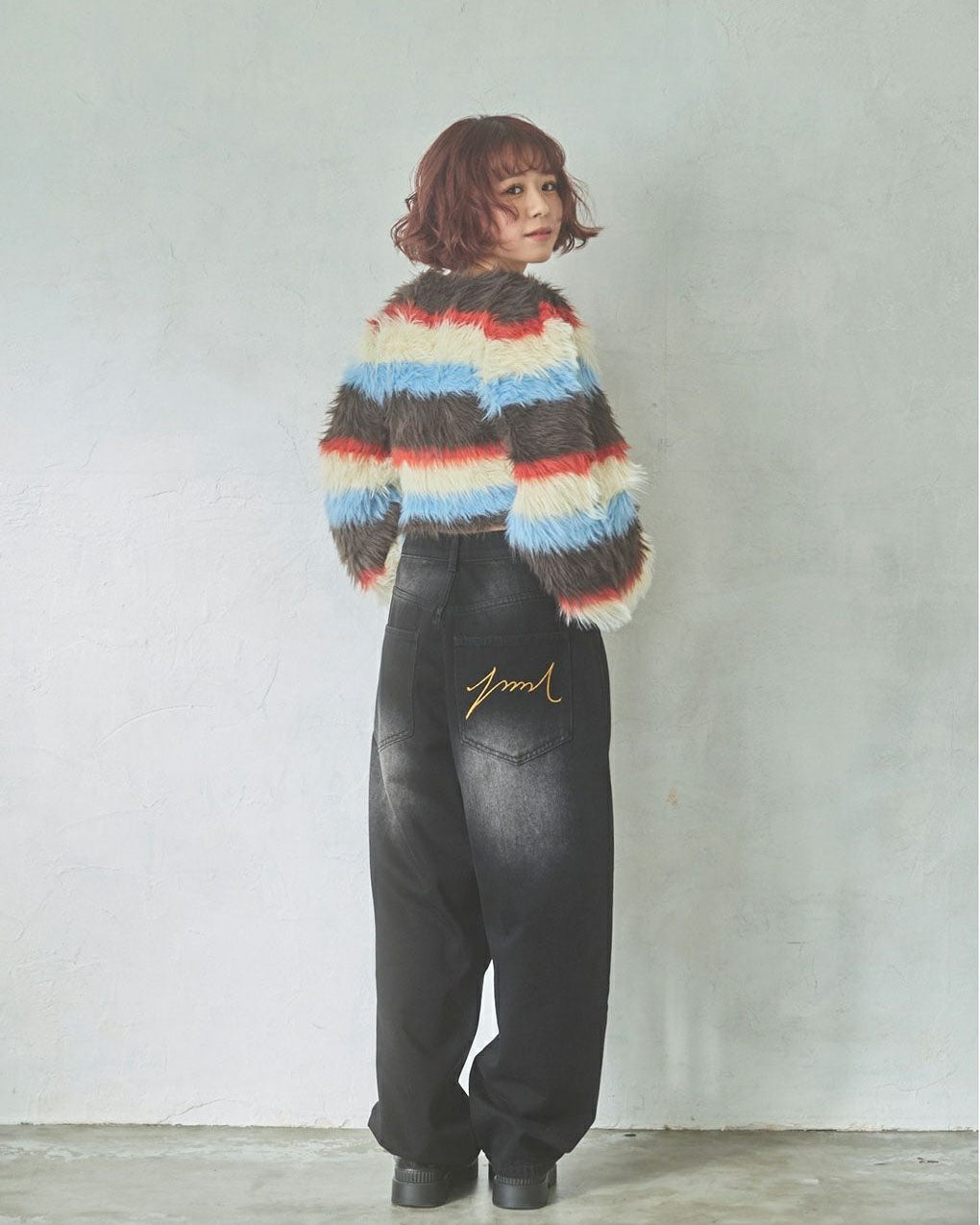 Shaggy knit cardigan