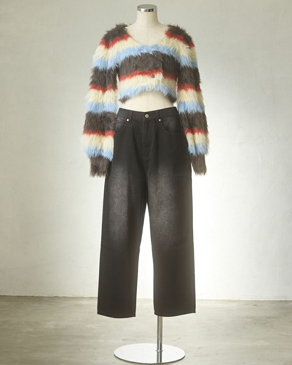 Shaggy knit cardigan