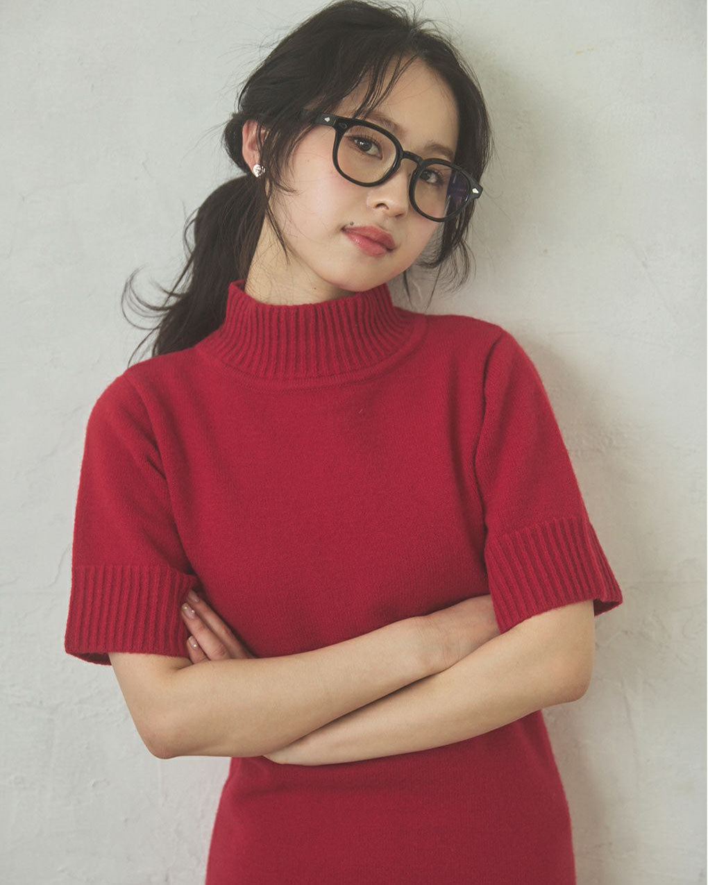 Short sleeves knit dress