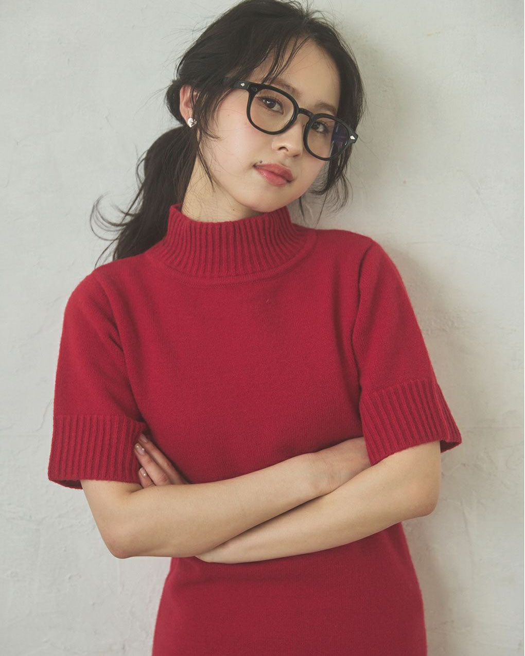 Short sleeves knit dress