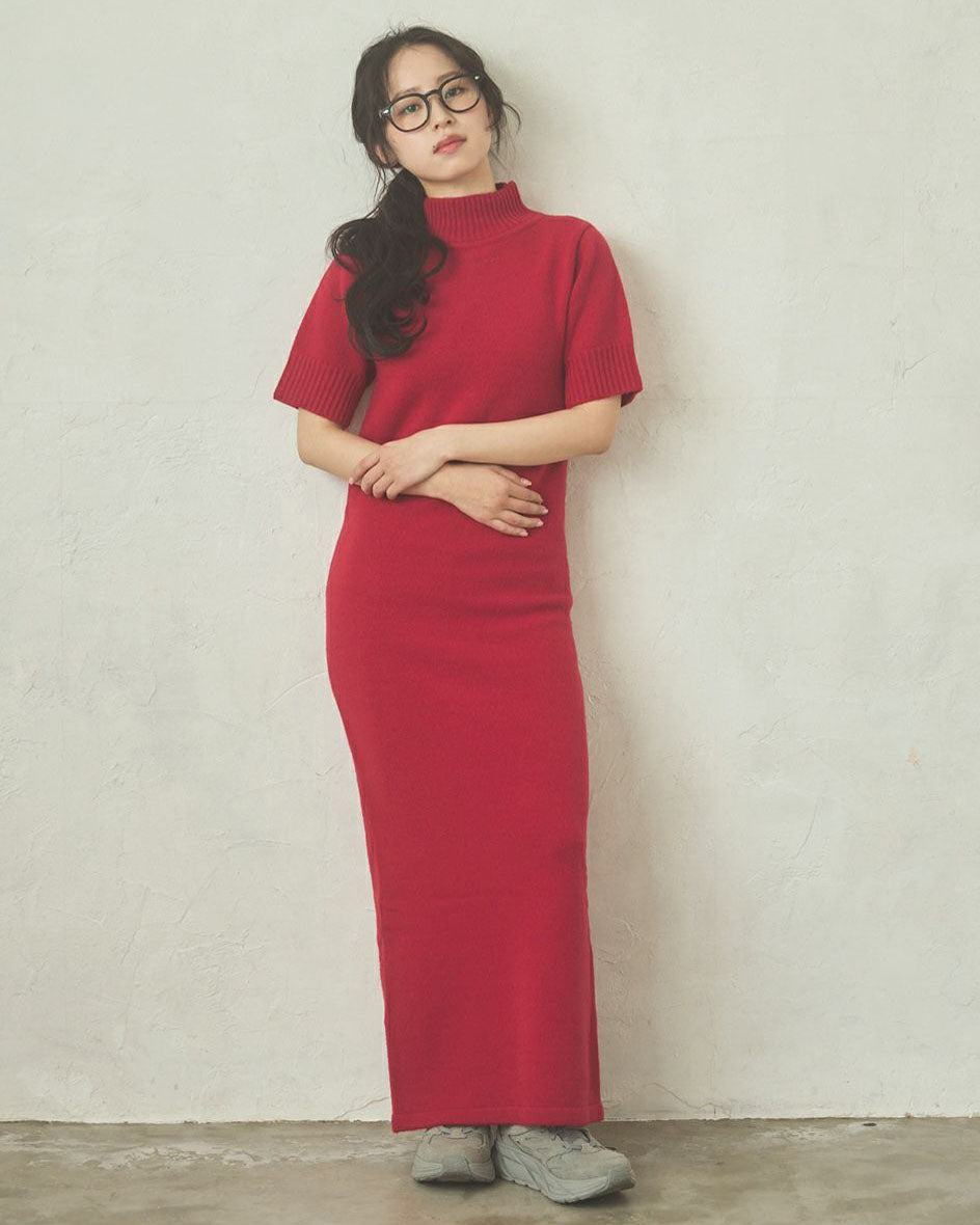 Short sleeves knit dress