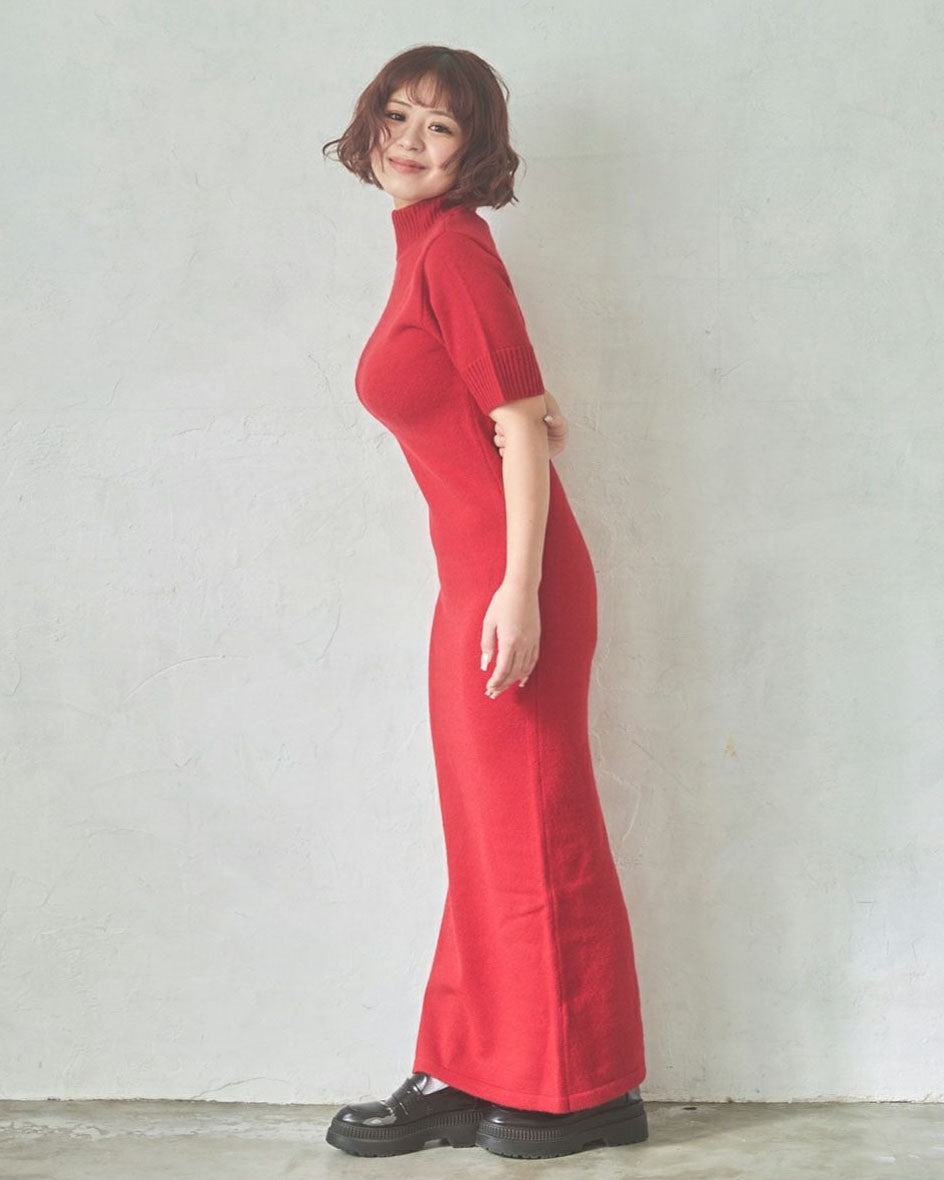 Short sleeves knit dress